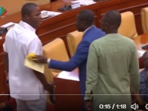 Kennedy Agyapong and Sylvester Tetteh in near fisticuffs in Parliament